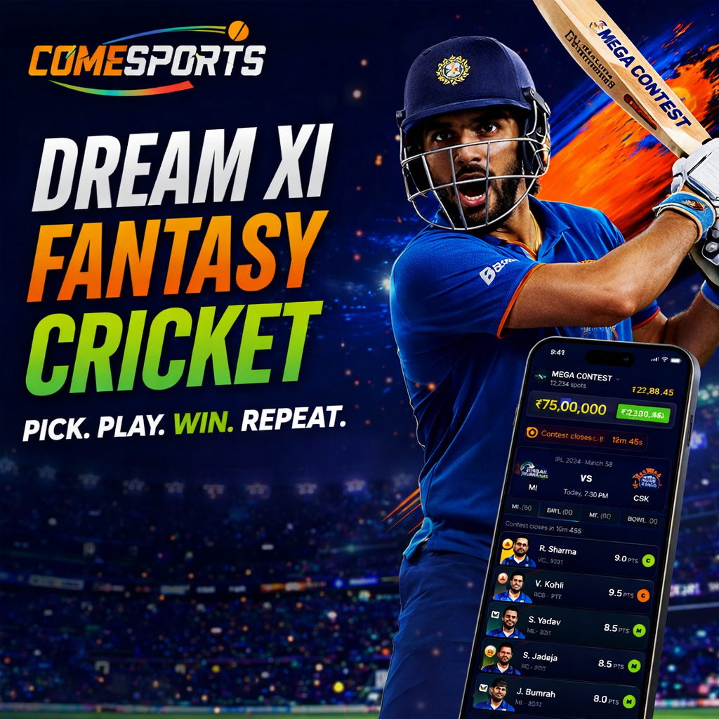 Play Fantasy APK Dream XI fantasy cricket ad visual